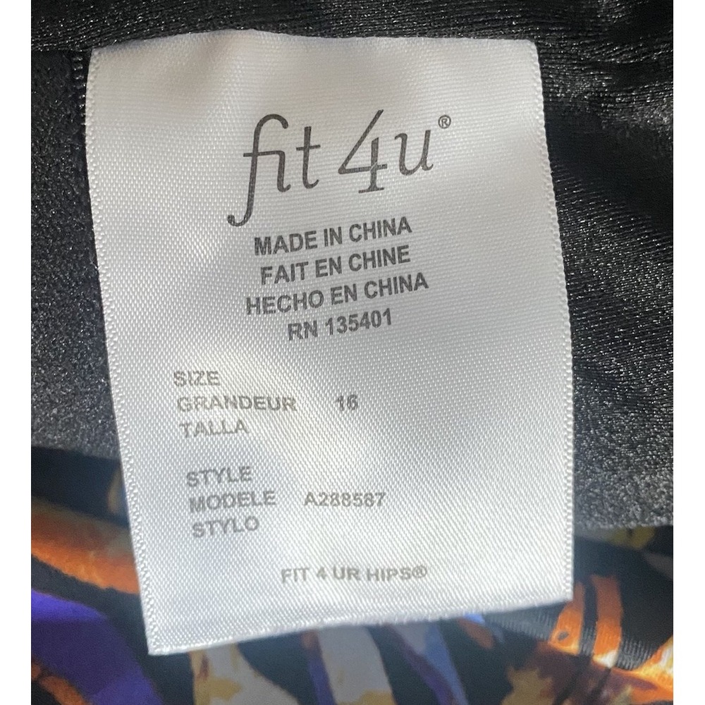 Fit 4 U A288587‎ 16 Tropical Hi-Neck Double Tiered Romper Swimsuit One Piece New - Picture 9 of 10
